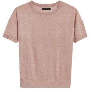 Banana Republic Shimmer Short-Sleeve Sweater